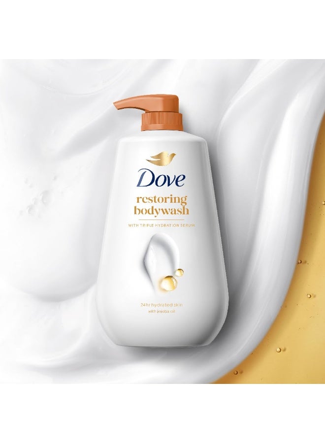 Dove restoring Bodywash with Triple Hydration Serum, 825ml - Image 1